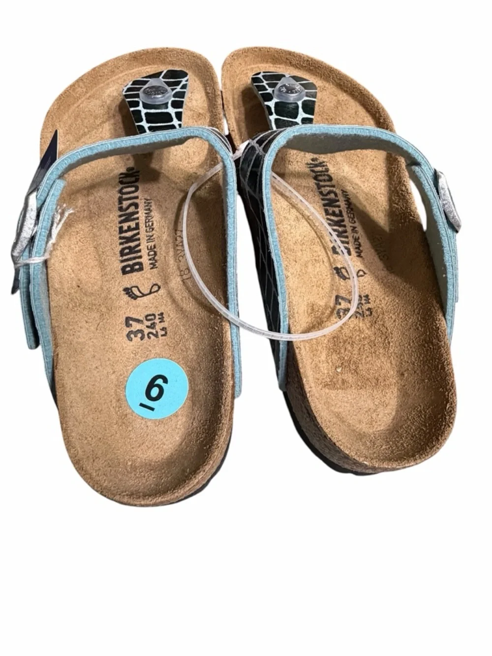 Birkenstock green croc